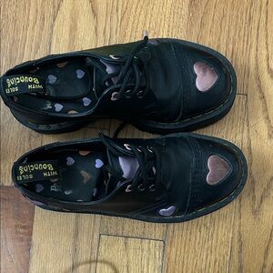Doc Martens Platforms with Heart Accents